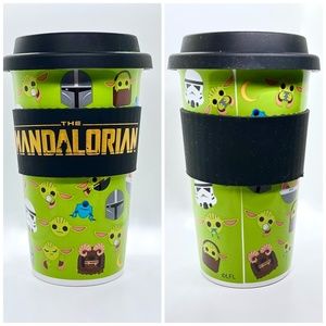 Star Wars Tall Ceramic Mug Rubber Top Lucasfilms Galerie Yoda Mandalorian New